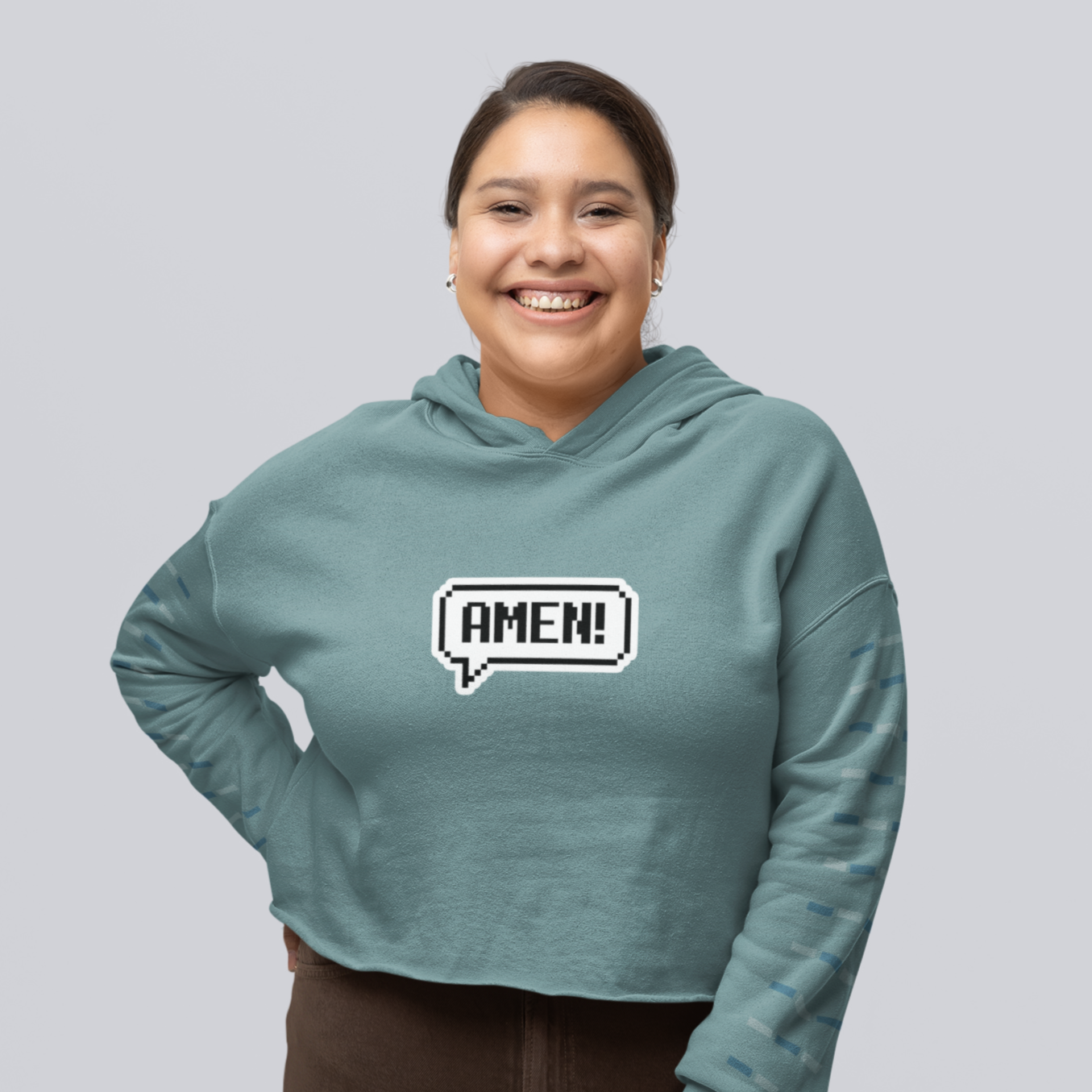 AMEN! - Crop Hoodie