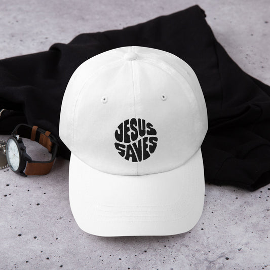 "Jesus saves"- Dad hat