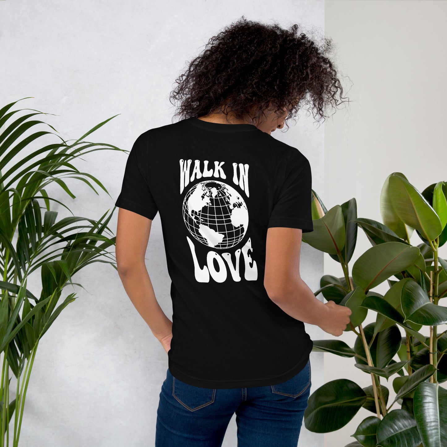 Walk in Love - White Print - Unisex t-shirt