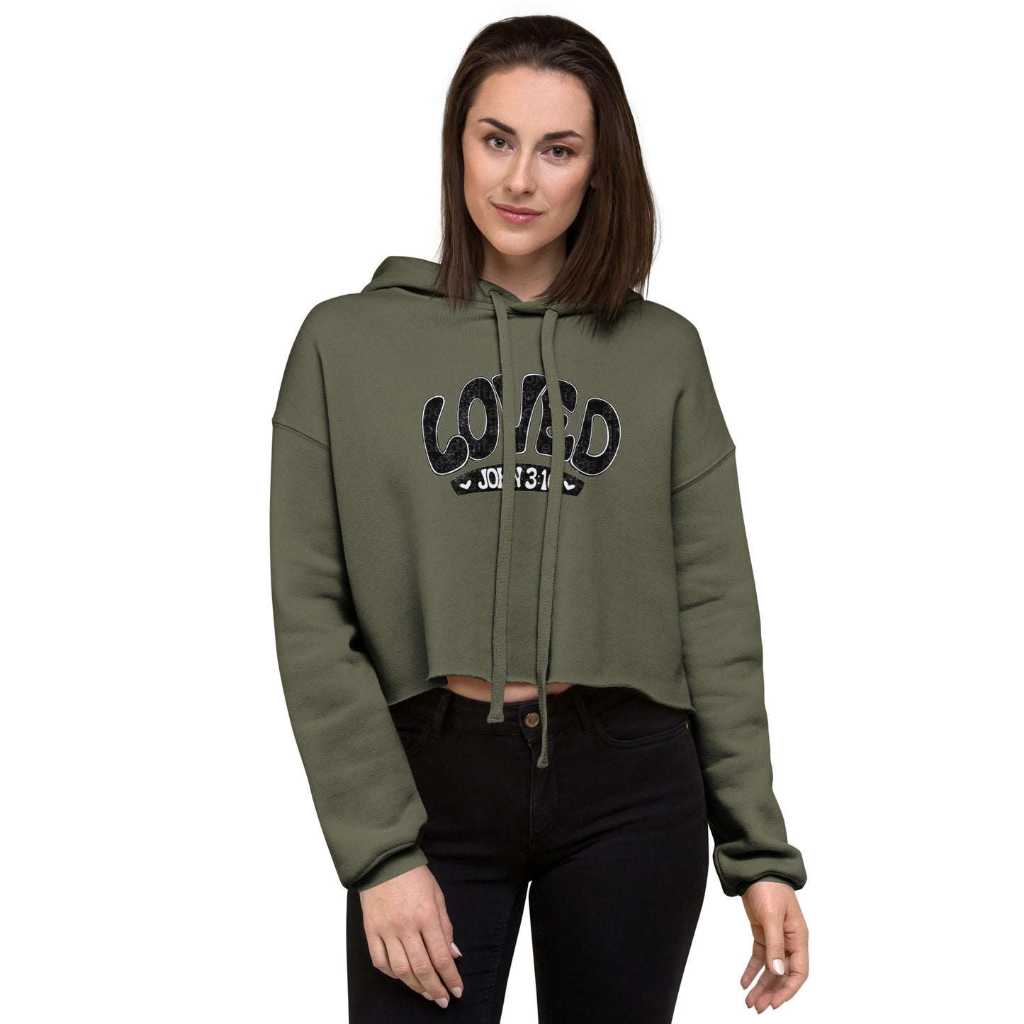 Loved - Crop Hoodie