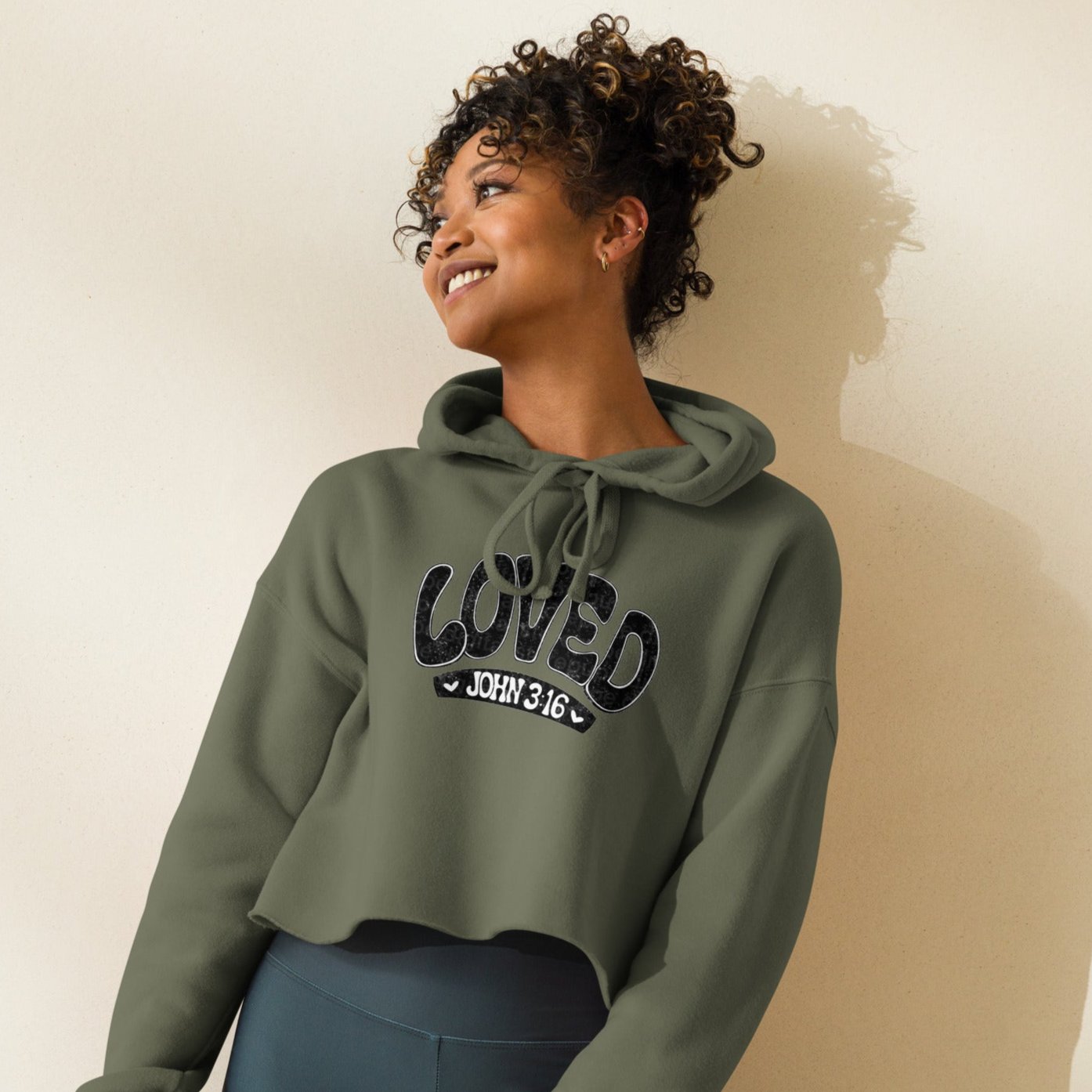 Loved - Crop Hoodie