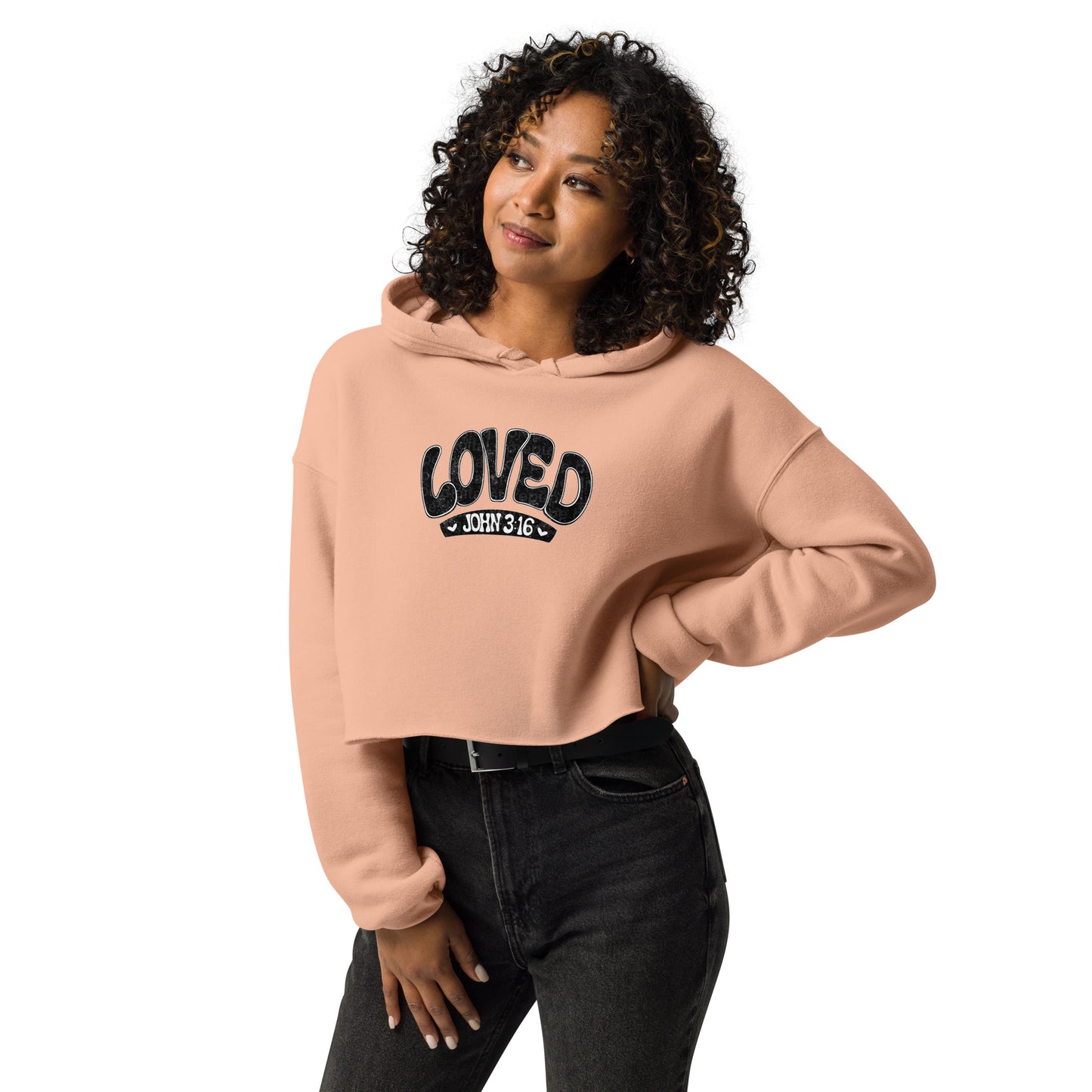 Loved - Crop Hoodie